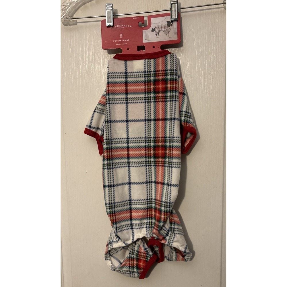 New Wondershop Pet Pajamas Medium Holiday Plaid Christmas Pajamas
